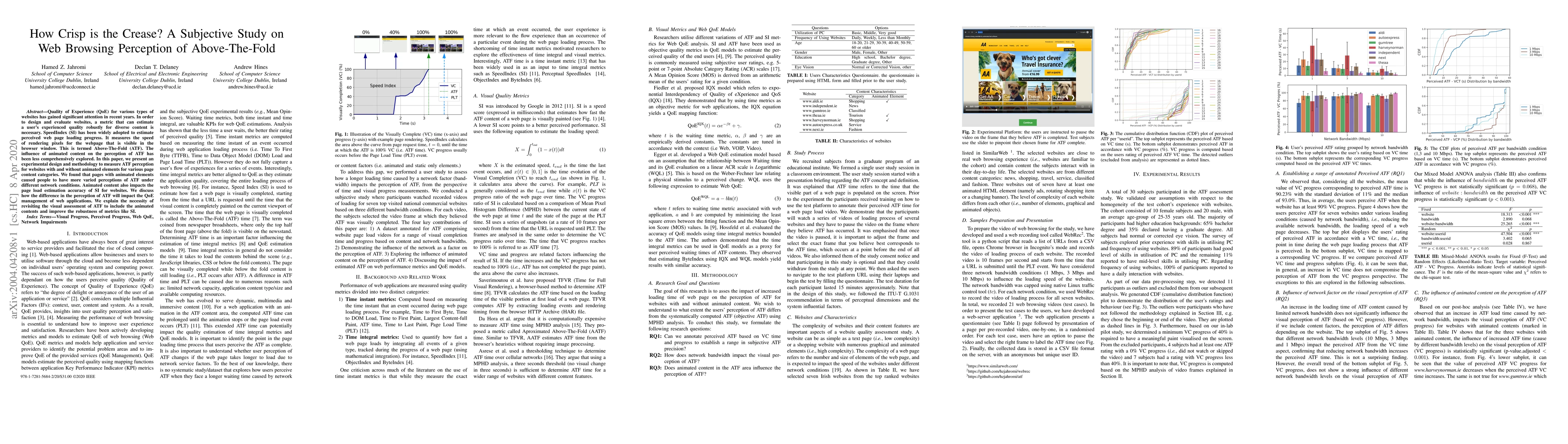 Thumbnail for How Crisp is the Crease? A Subjective Study on Web Browsing Perception
  of Above-The-Fold