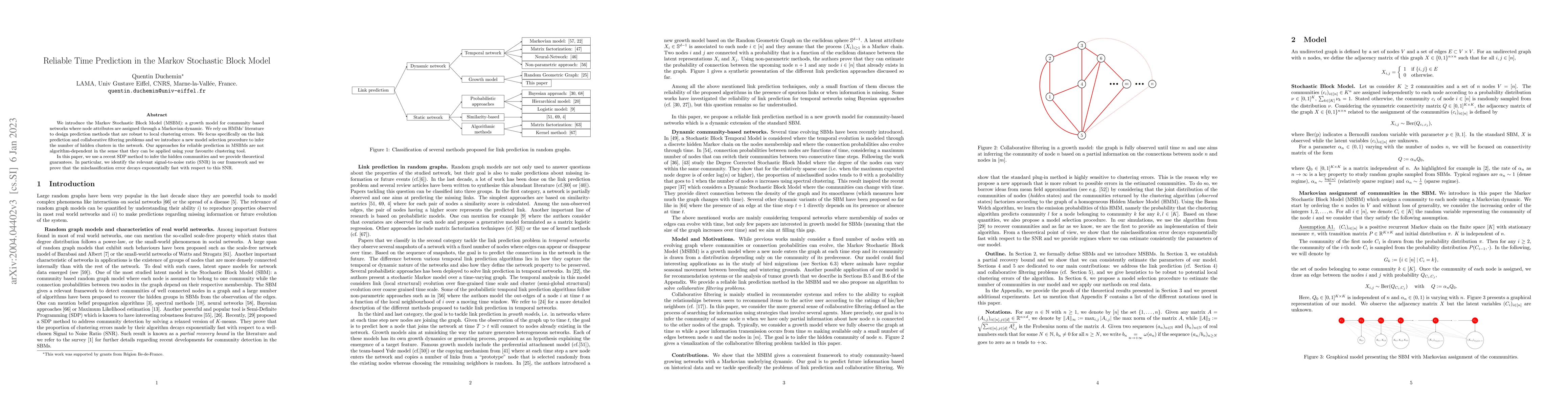 Thumbnail for Reliable Time Prediction in the Markov Stochastic Block Model