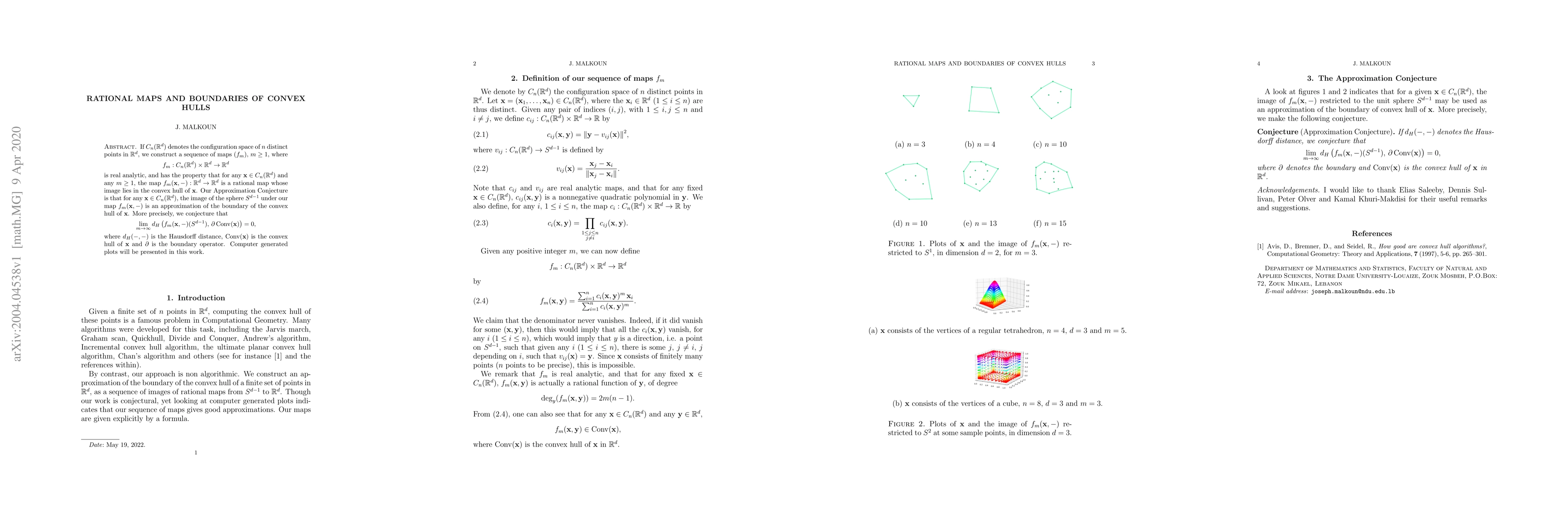 Thumbnail for Rational Maps and Boundaries of Convex Hulls