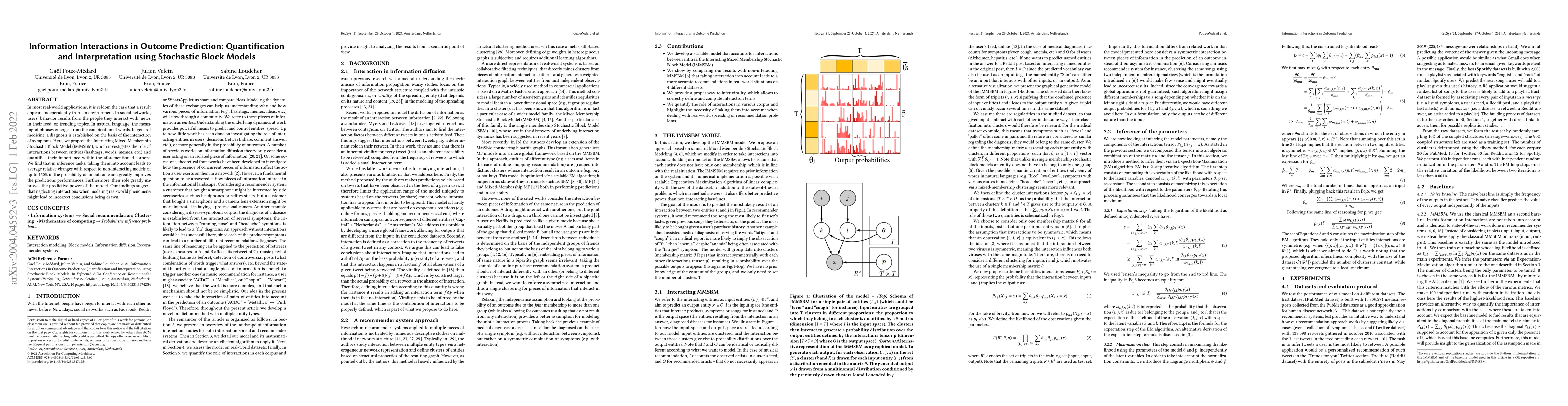Thumbnail for Interactions in information spread: quantification and interpretation
  using stochastic block models