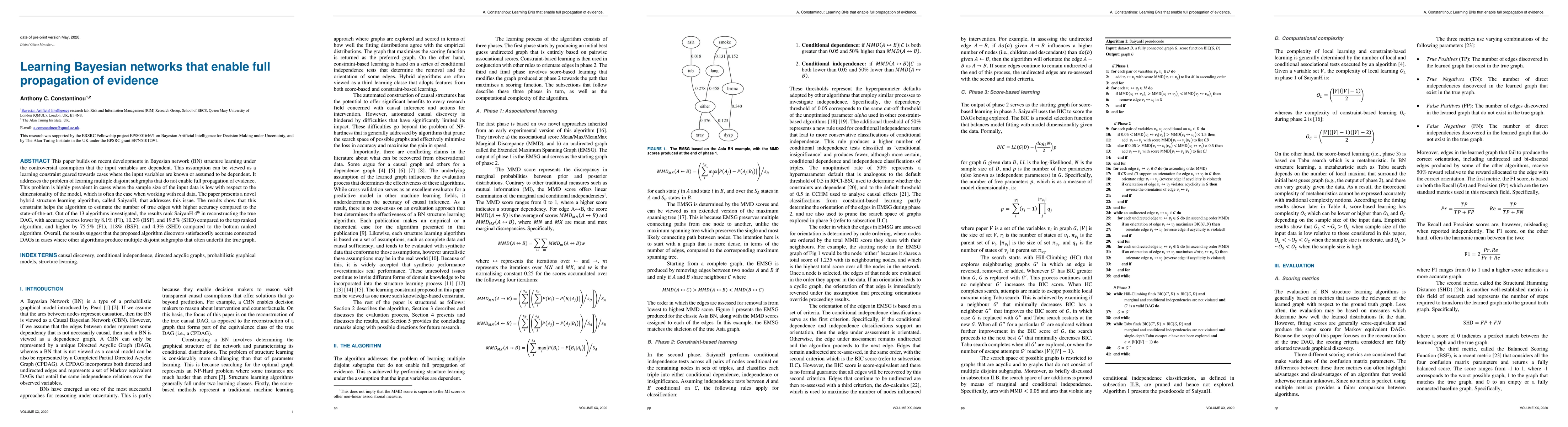 Thumbnail for Learning Bayesian Networks that enable full propagation of evidence