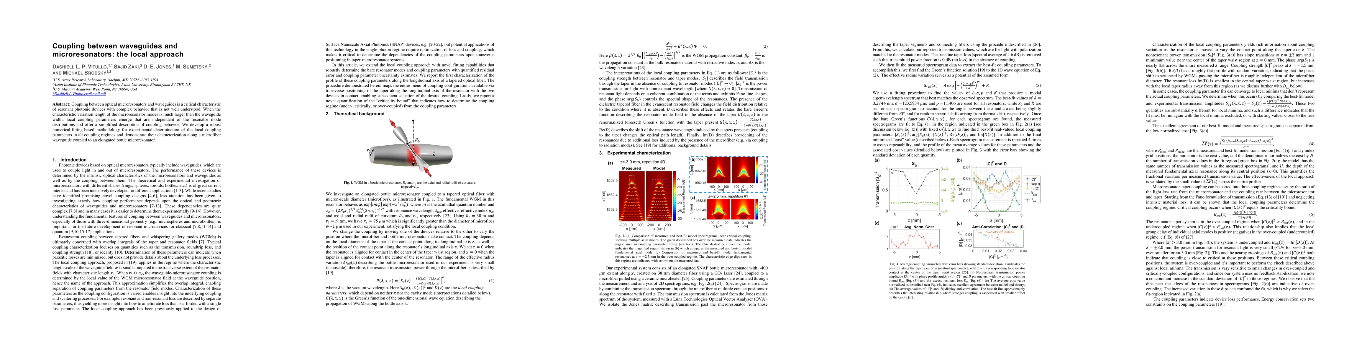 Thumbnail for Coupling between waveguides and microresonators: the local approach