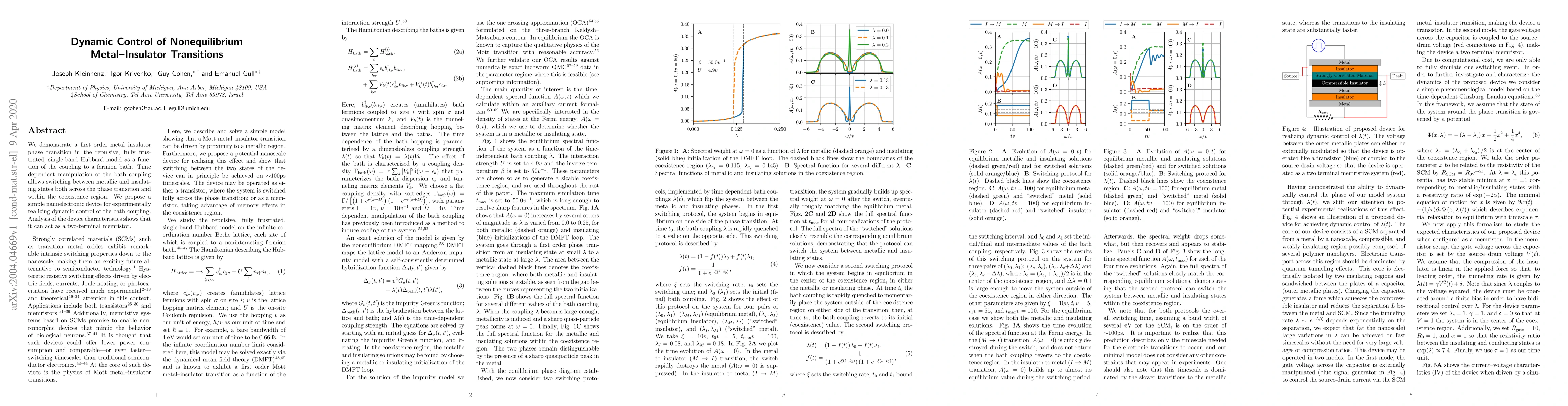 Thumbnail for Dynamic Control of Nonequilibrium Metal-Insulator Transitions