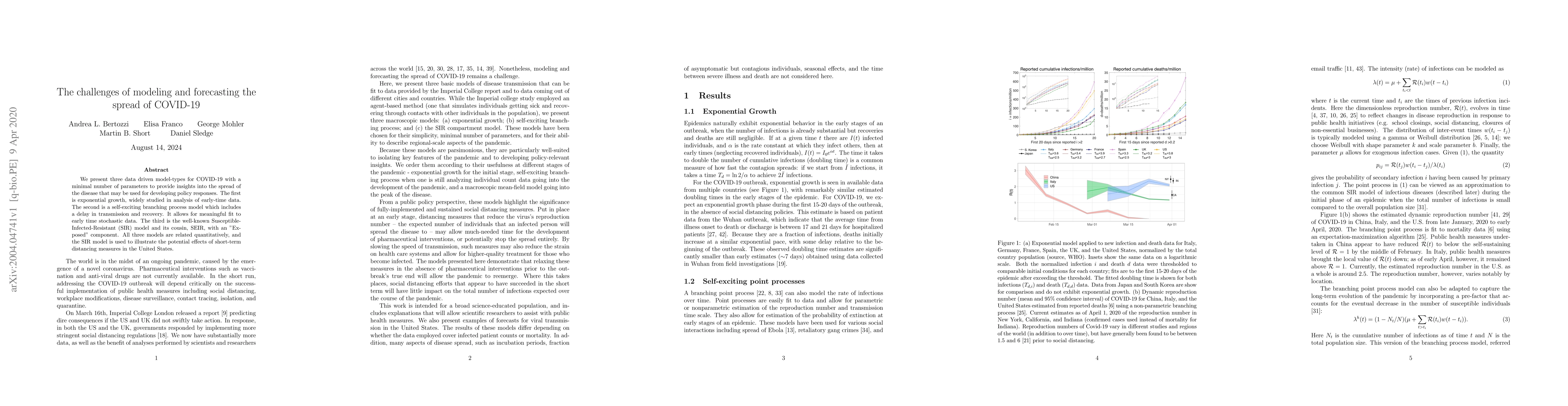 Thumbnail for The challenges of modeling and forecasting the spread of COVID-19