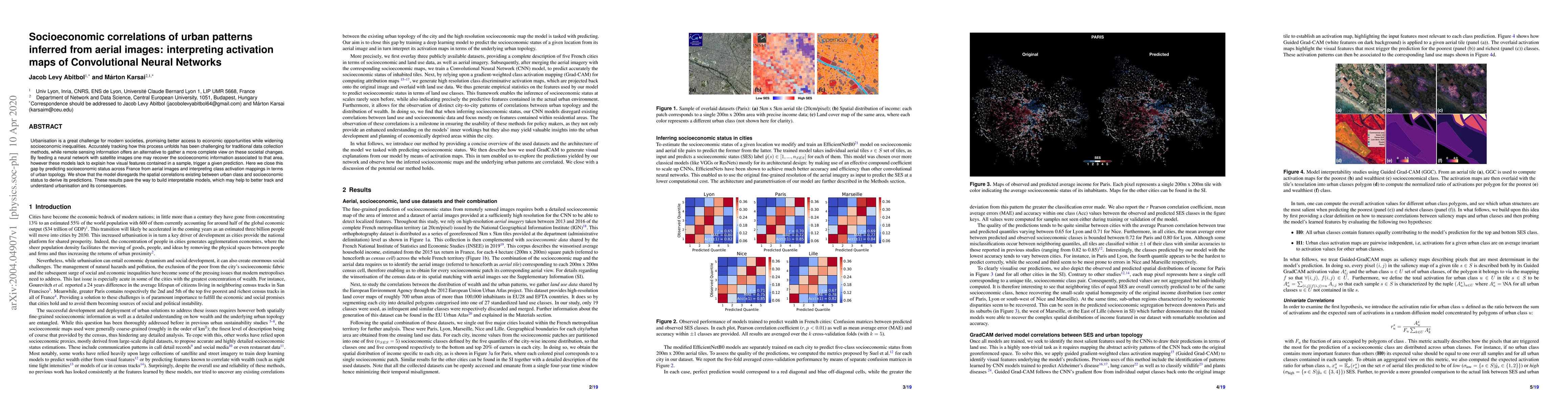 Thumbnail for Socioeconomic correlations of urban patterns inferred from aerial
  images: interpreting activation maps of Convolutional Neural Networks