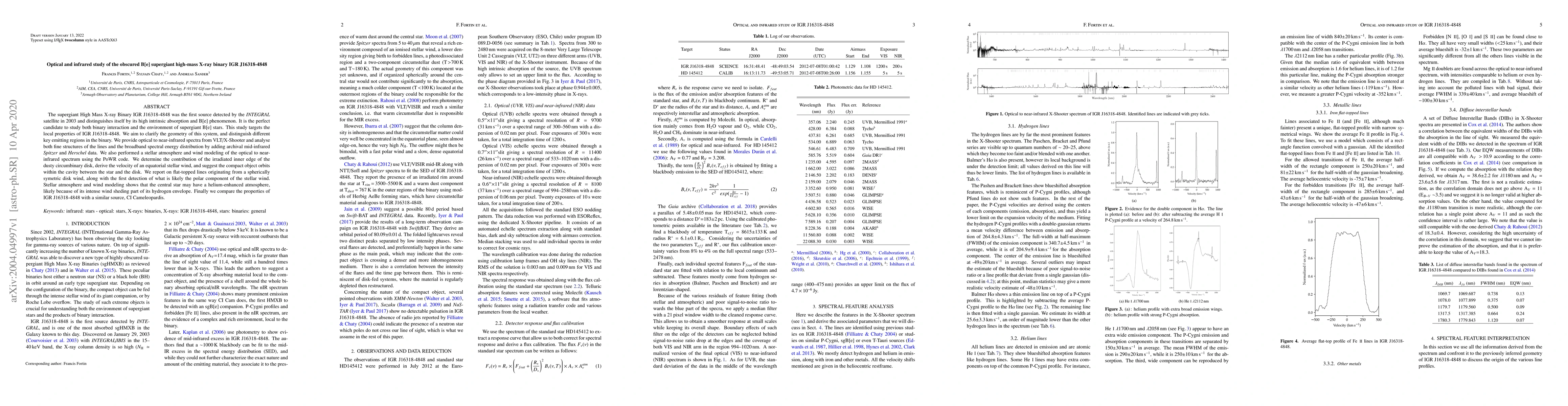 Thumbnail for Optical and infrared study of the obscured B[e] supergiant high-mass
  X-ray binary IGR J16318-4848