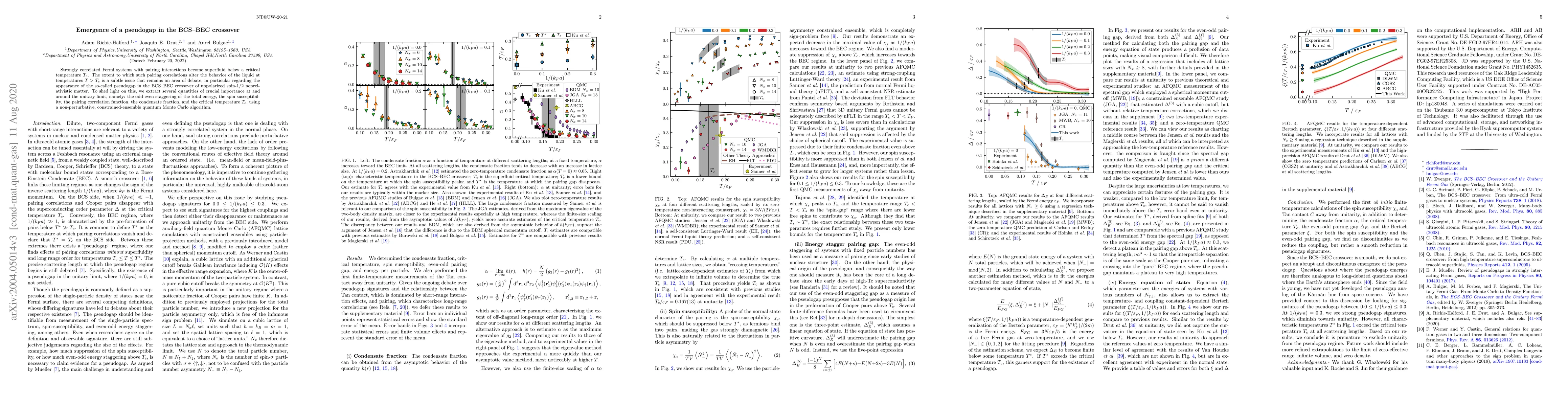 Thumbnail for Emergence of a pseudogap in the BCS-BEC crossover