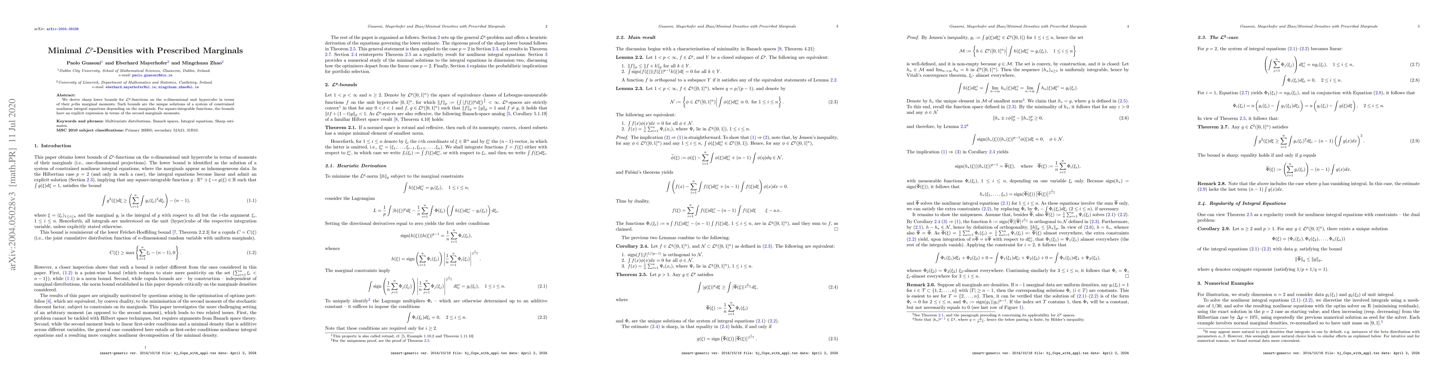 Thumbnail for Minimal L^p-Densities with Prescribed Marginals