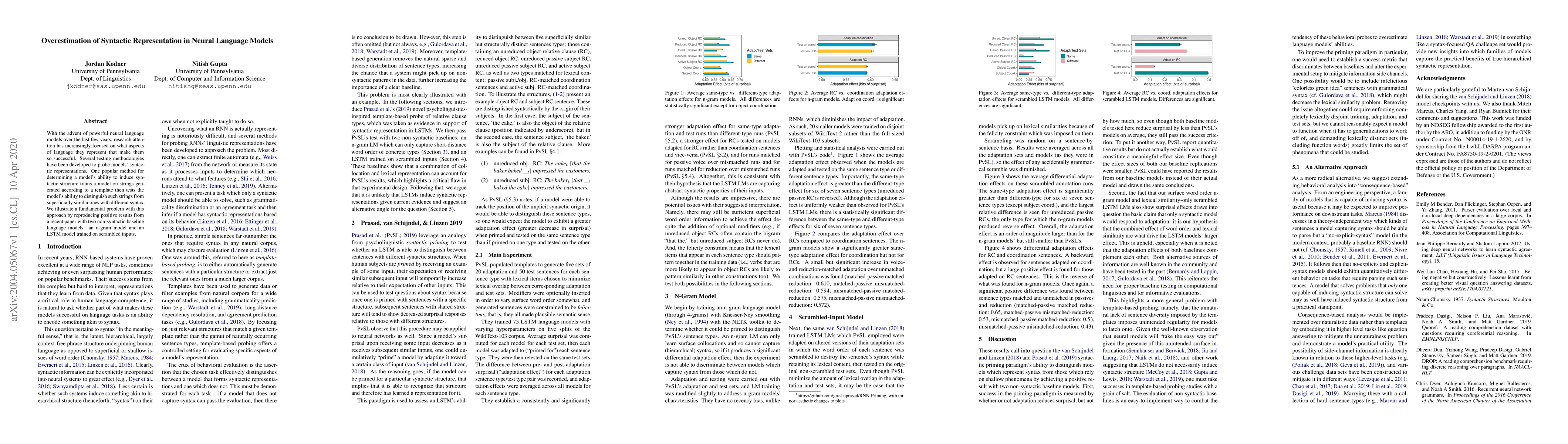 Thumbnail for Overestimation of Syntactic Representationin Neural Language Models