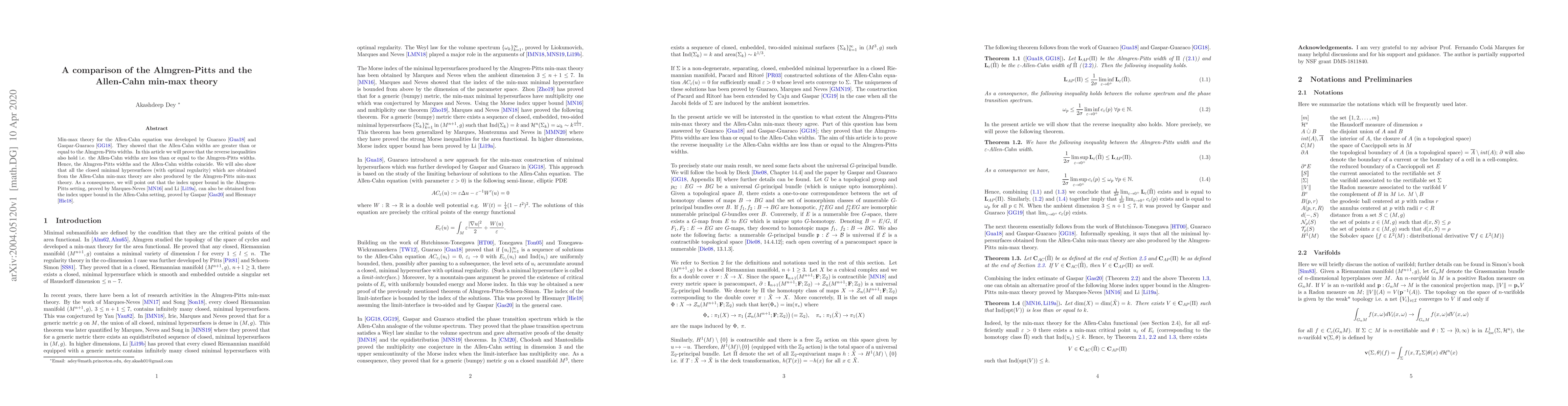 Thumbnail for A comparison of the Almgren-Pitts and the Allen-Cahn min-max theory
