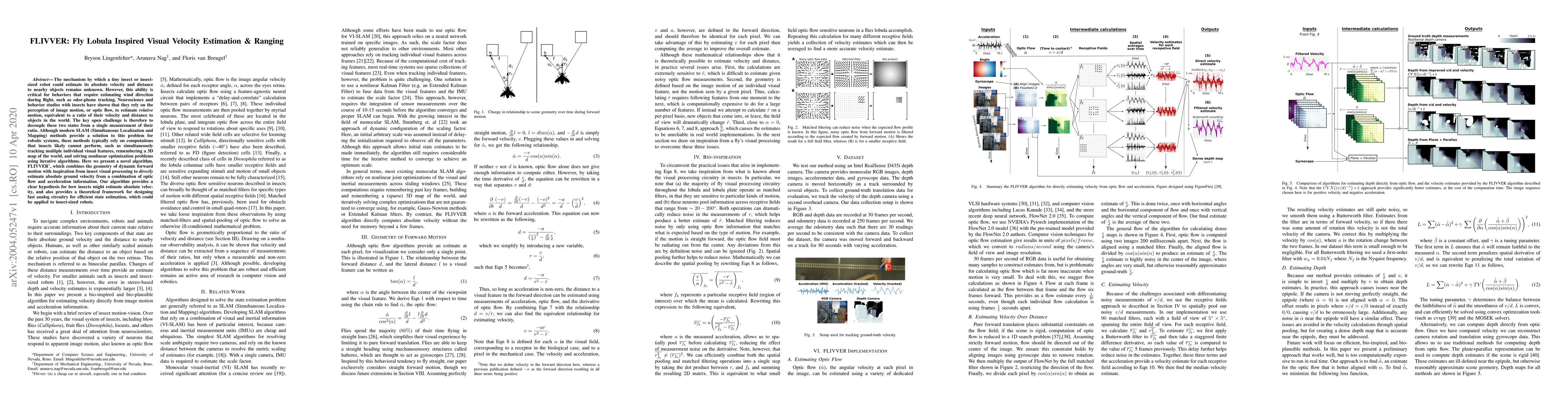 Thumbnail for FLIVVER: Fly Lobula Inspired Visual Velocity Estimation & Ranging