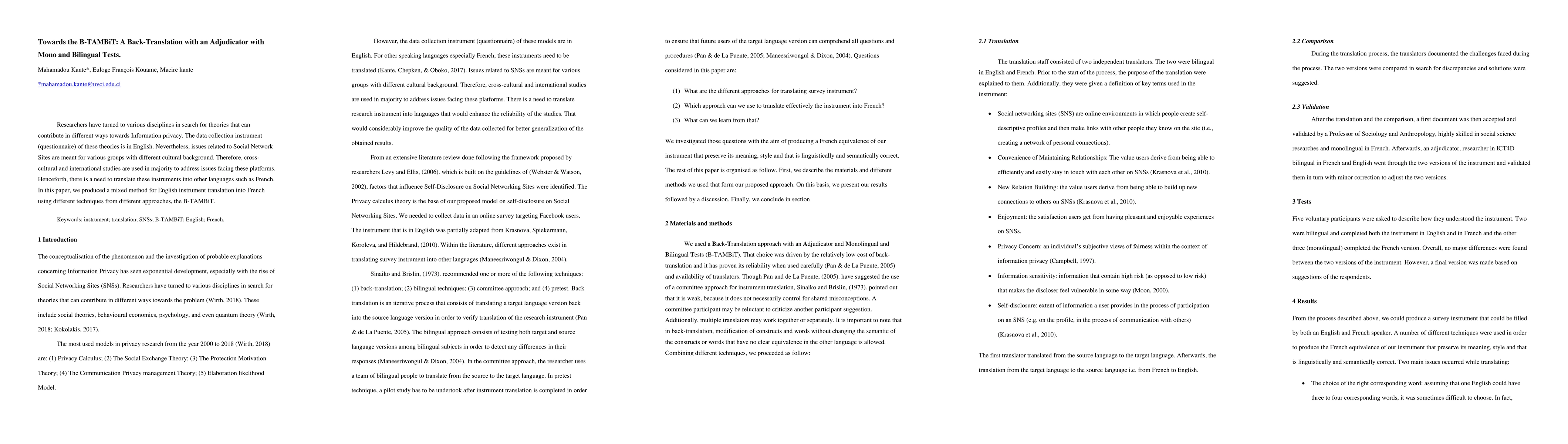 Thumbnail for Towards the B-TAMBiT: A Back-Translation with an Adjudicator with Mono
  and Bilingual Tests