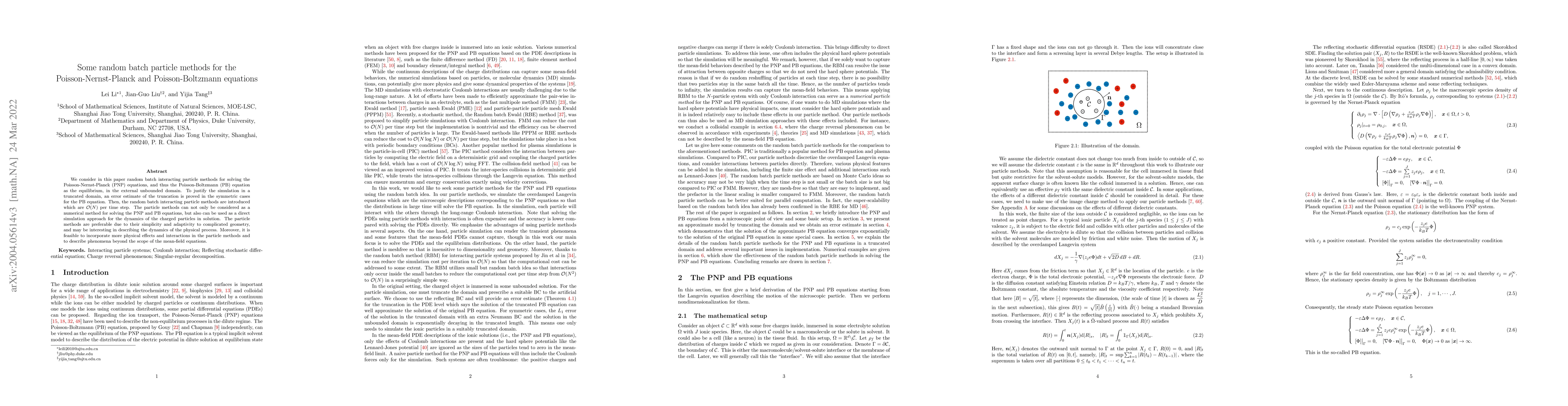 Thumbnail for Some random batch particle methods for the Poisson-Nernst-Planck and
  Poisson-Boltzmann equations