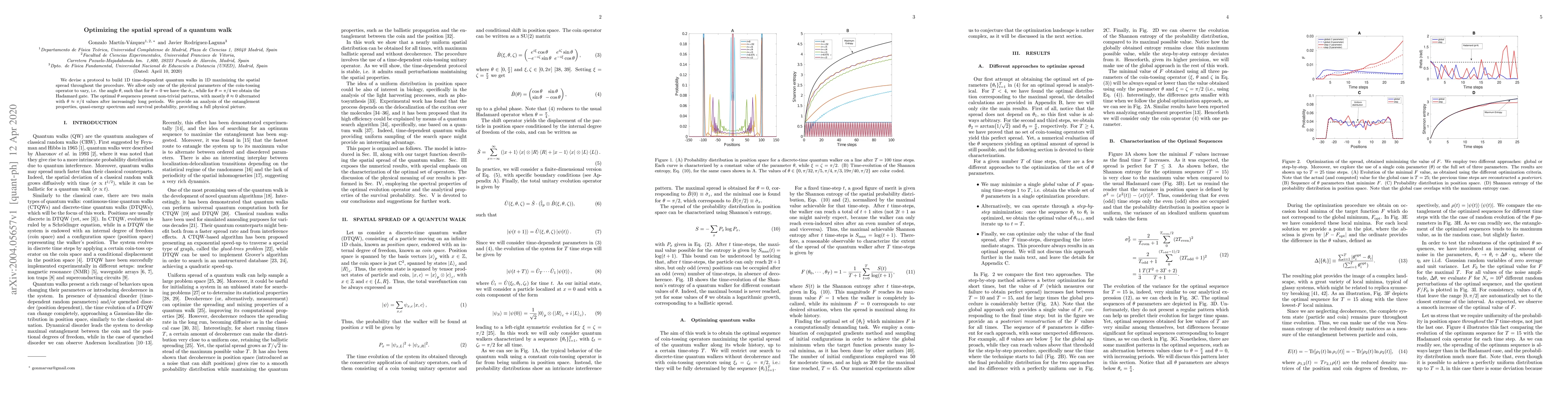 Thumbnail for Optimizing the spatial spread of a quantum walk
