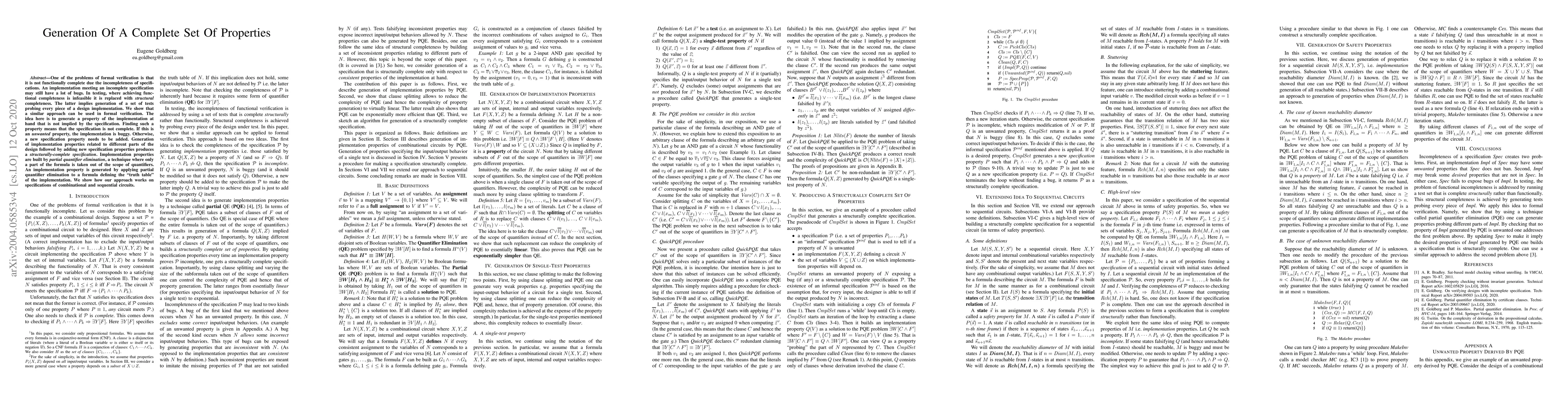 Thumbnail for Generation Of A Complete Set Of Properties