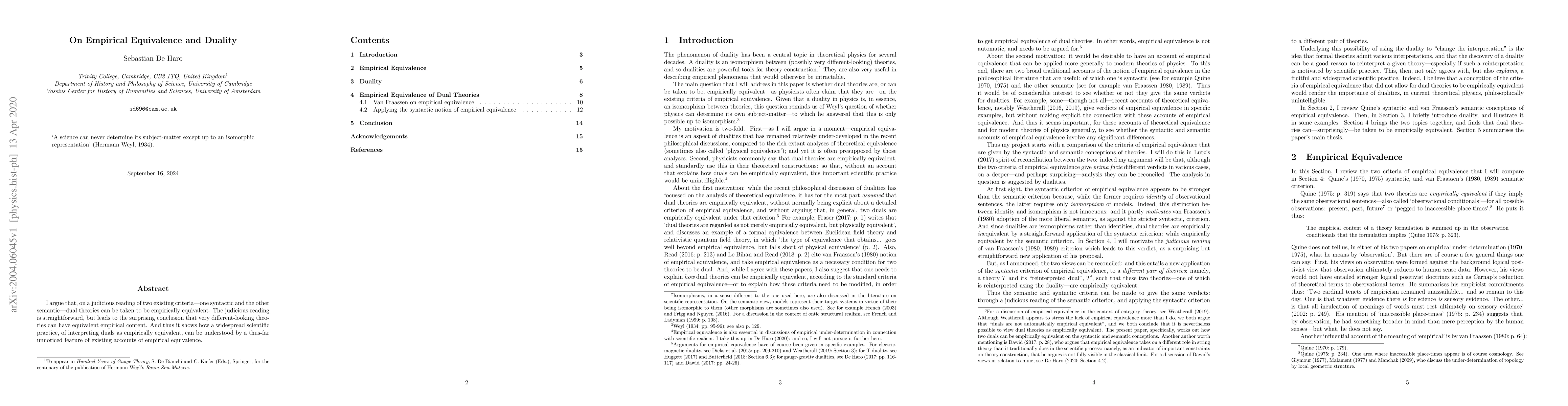 Thumbnail for On Empirical Equivalence and Duality