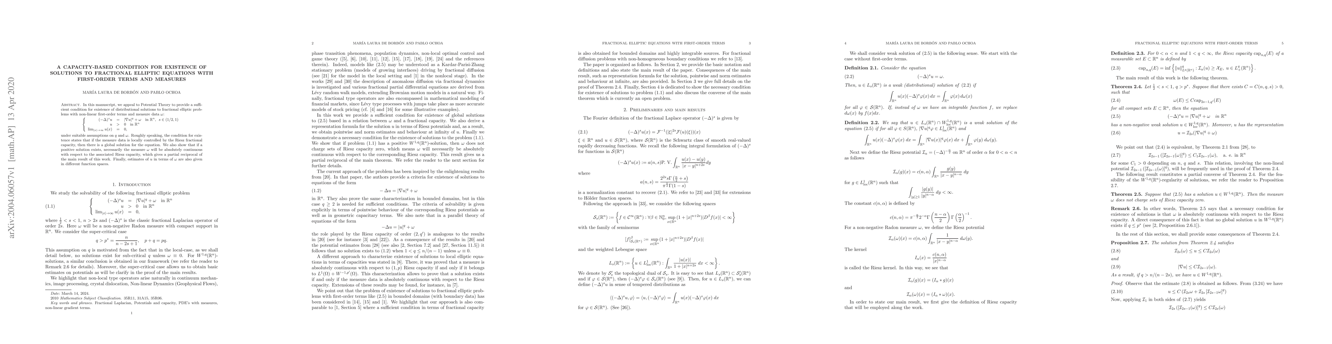 Thumbnail for A capacity-based condition for existence of solutions to fractional
  elliptic equations with first-order terms and measures