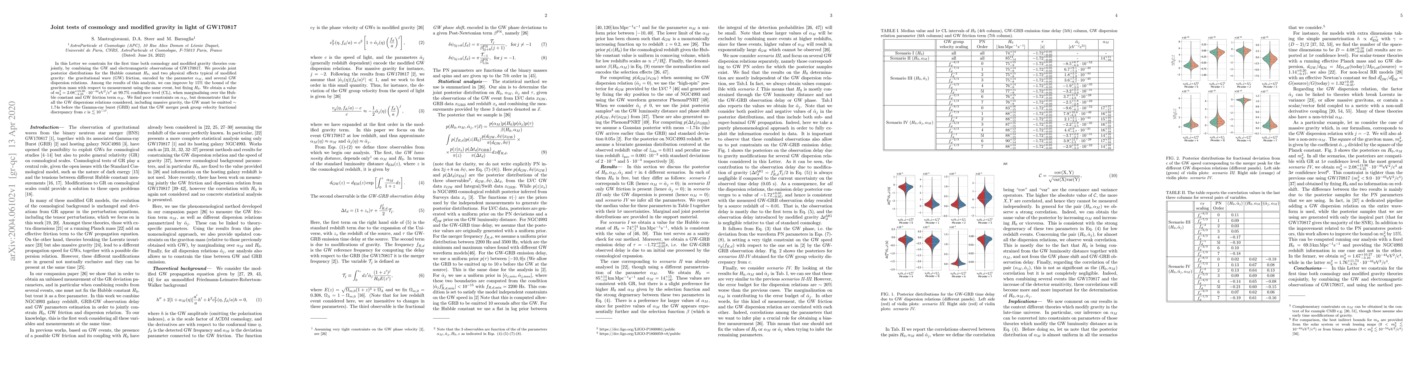 Thumbnail for Joint tests of cosmology and modified gravity in light of GW170817