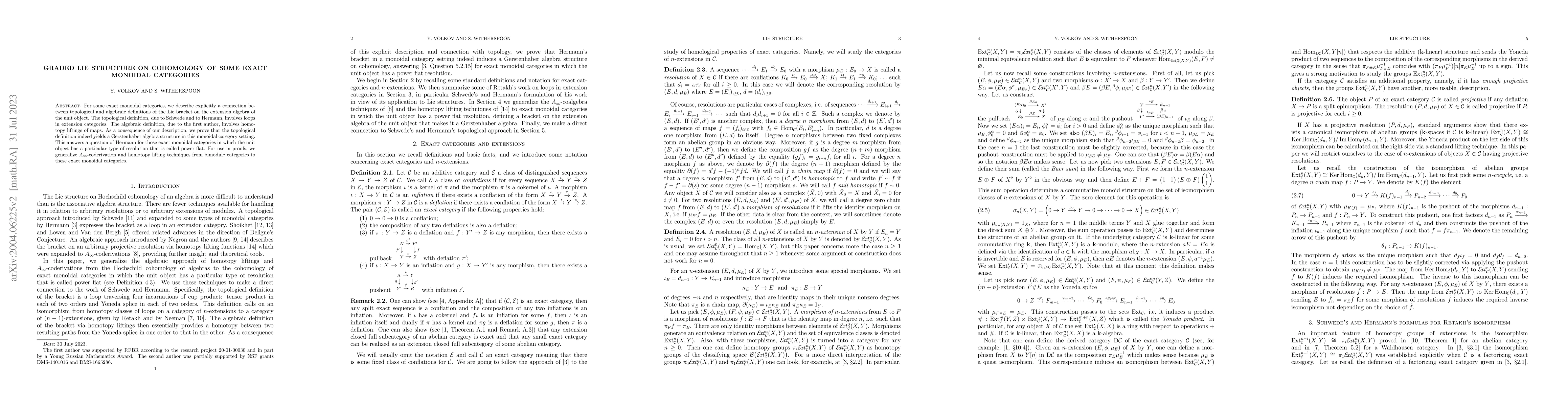 Thumbnail for Graded Lie structure on cohomology of some exact monoidal categories