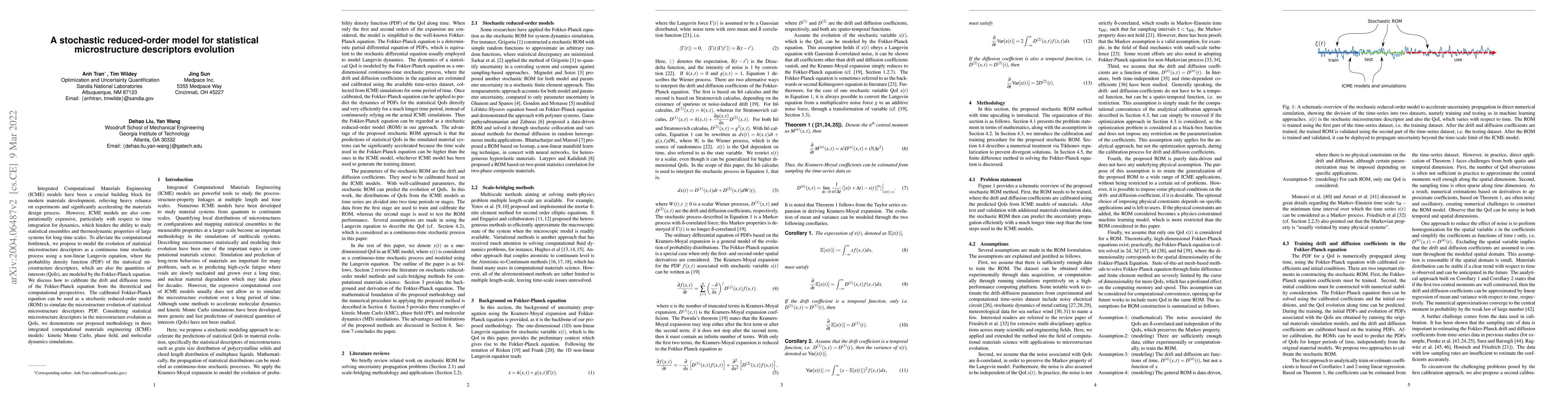 Thumbnail for A stochastic reduced-order model for statistical microstructure
  descriptors evolution