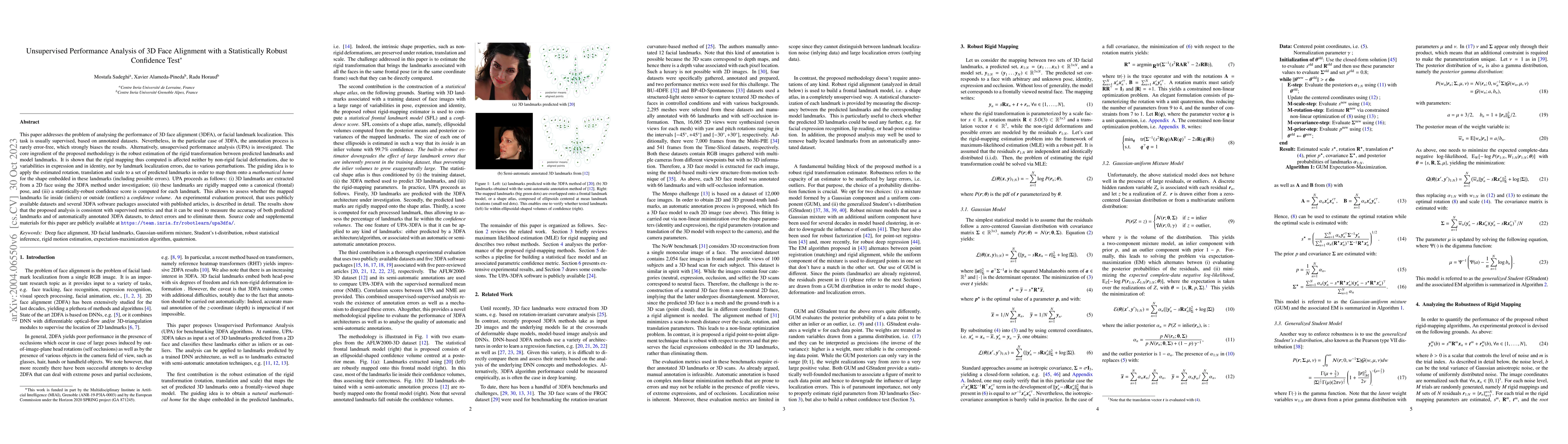 Thumbnail for Unsupervised Performance Analysis of 3D Face Alignment with a
  Statistically Robust Confidence Test