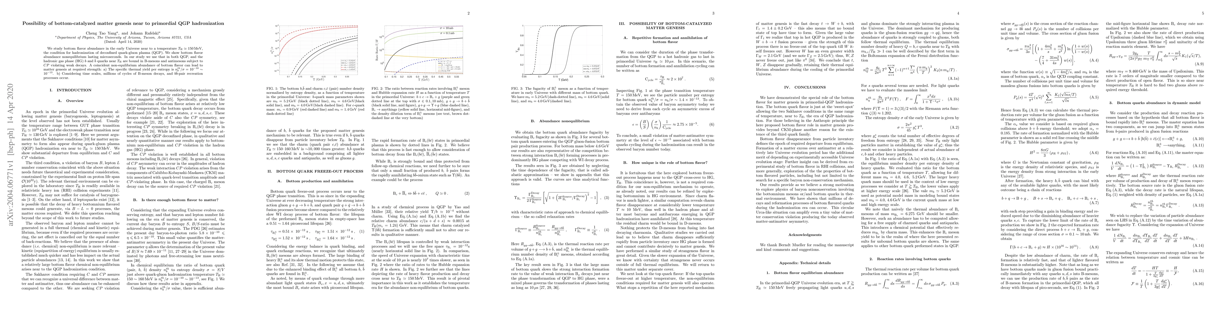 Thumbnail for Possibility of bottom-catalyzed matter genesis near to primordial QGP
  hadronization