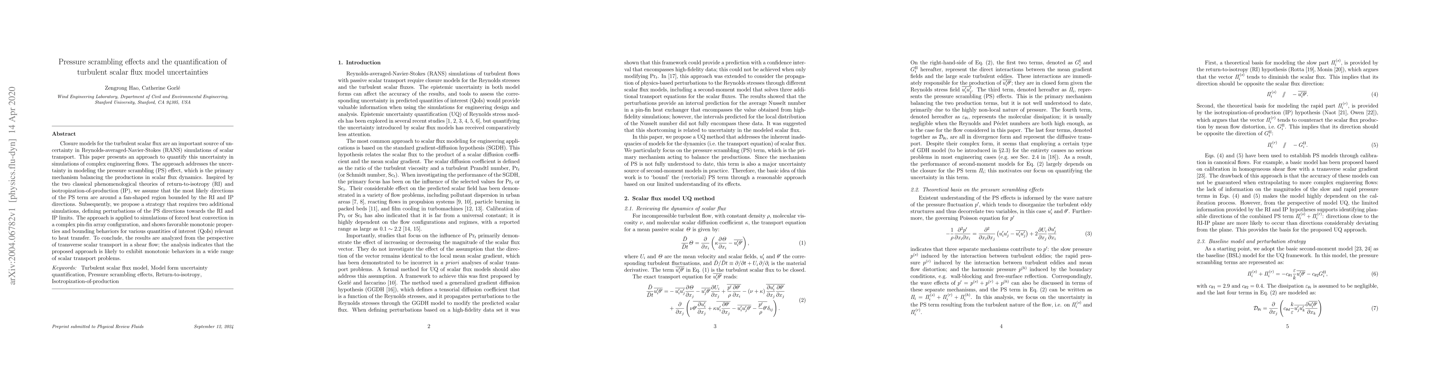 Thumbnail for Pressure scrambling effects and the quantification of turbulent scalar
  flux model uncertainties