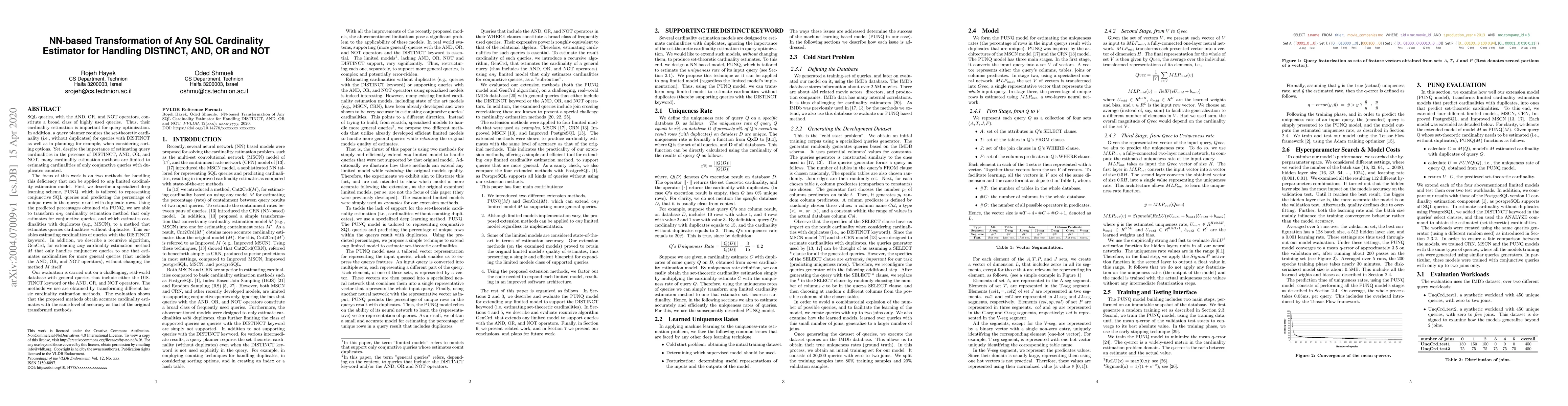 Thumbnail for NN-based Transformation of Any SQL Cardinality Estimator for Handling
  DISTINCT, AND, OR and NOT