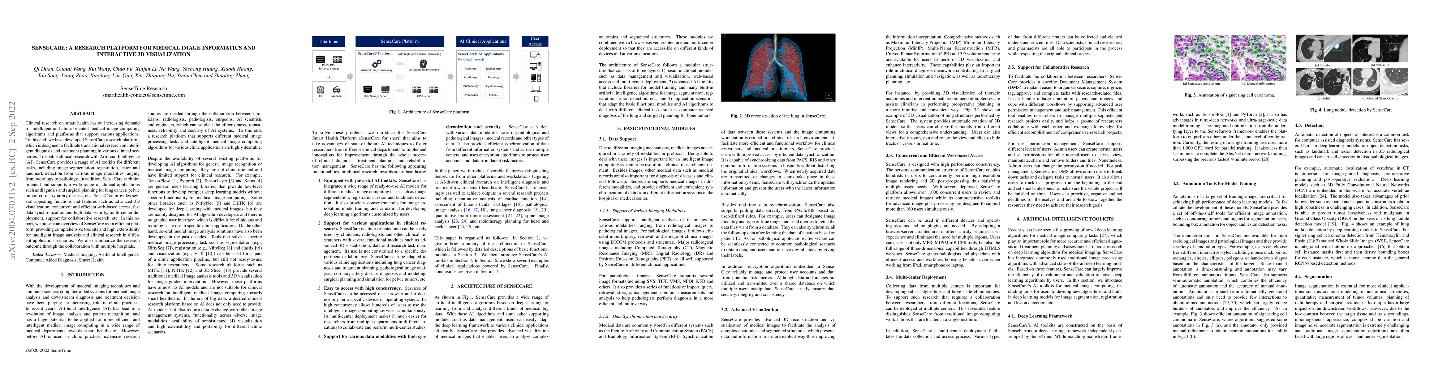 Thumbnail for SenseCare: A Research Platform for Medical Image Informatics and
  Interactive 3D Visualization