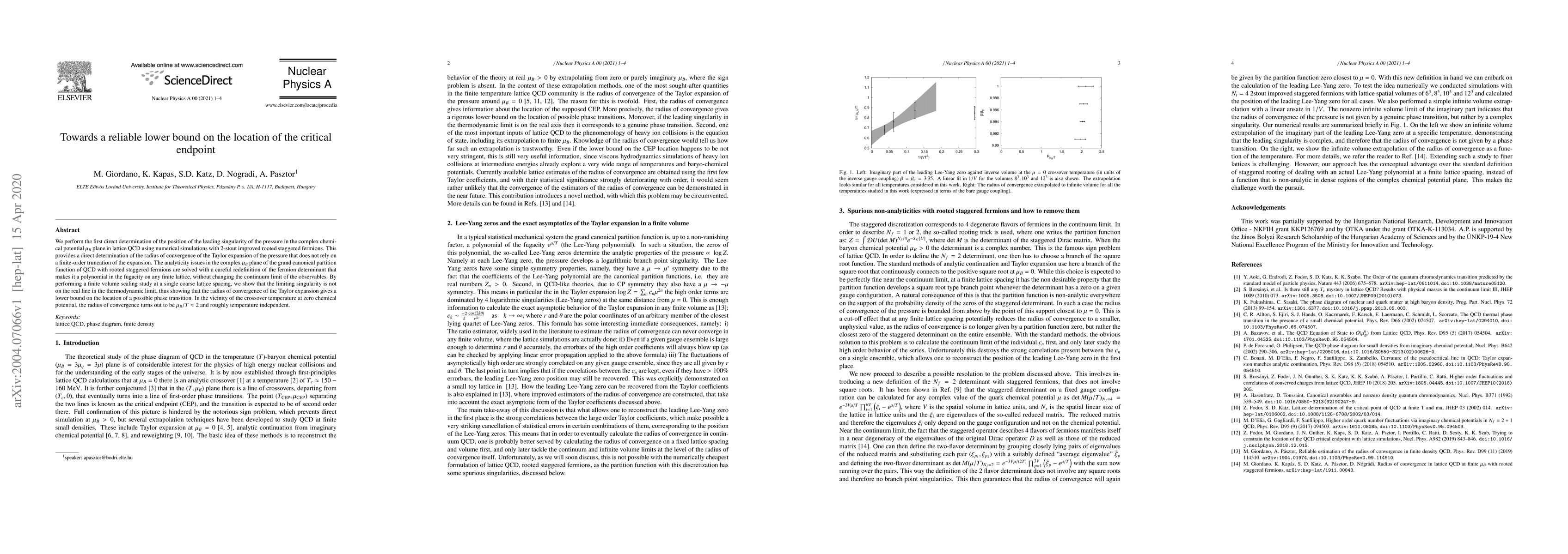 Thumbnail for Towards a reliable lower bound on the location of the critical endpoint