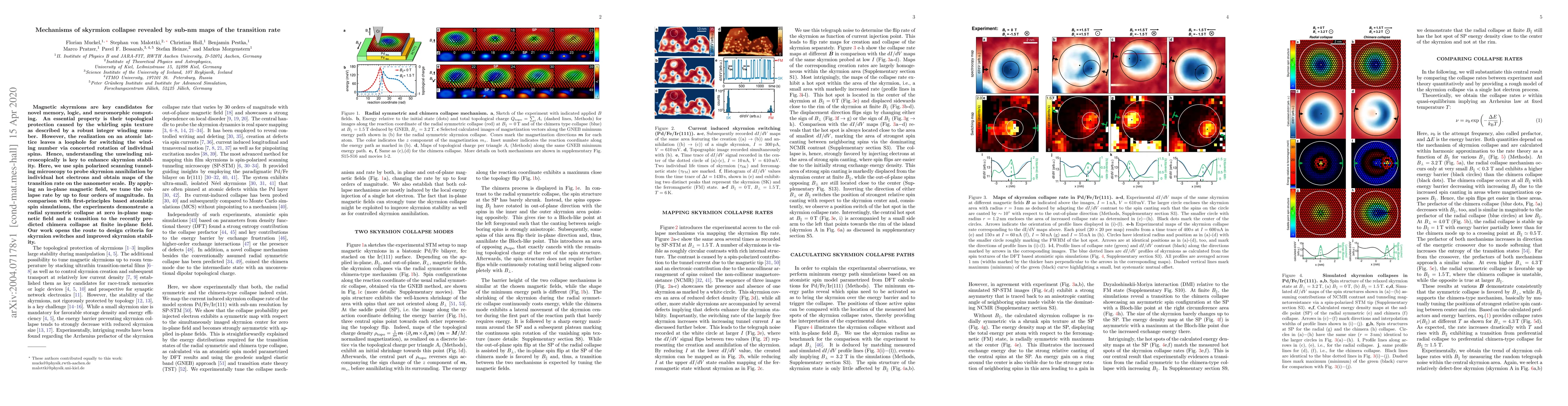 Thumbnail for Mechanisms of skyrmion collapse revealed by sub-nm maps of the
  transition rate