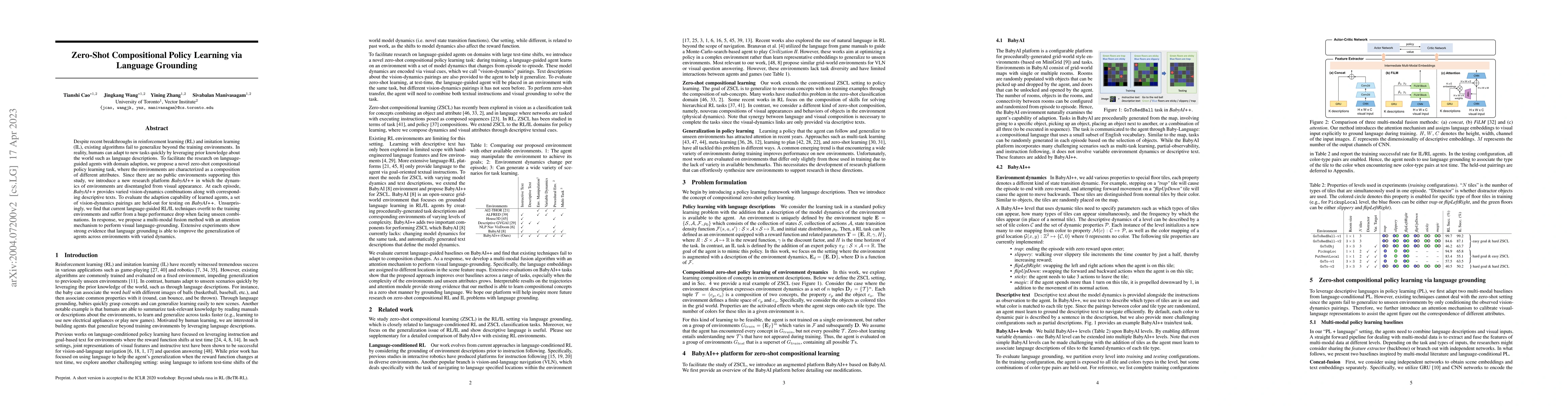 Thumbnail for Zero-Shot Compositional Policy Learning via Language Grounding