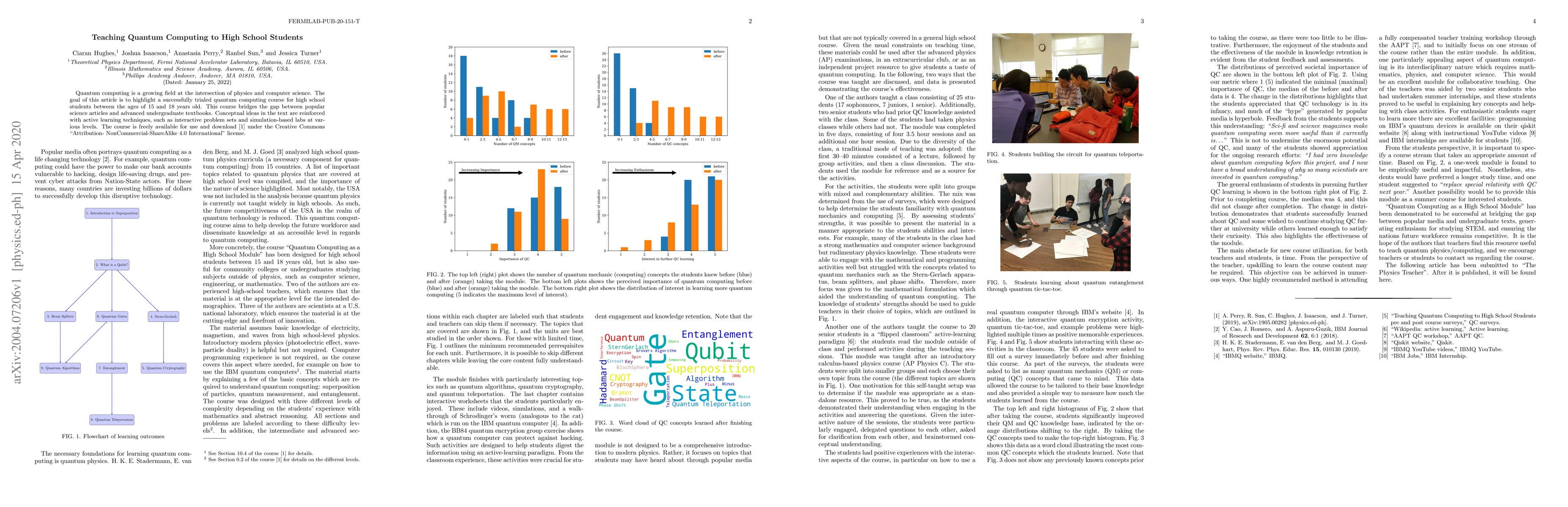 Thumbnail for Teaching Quantum Computing to High School Students