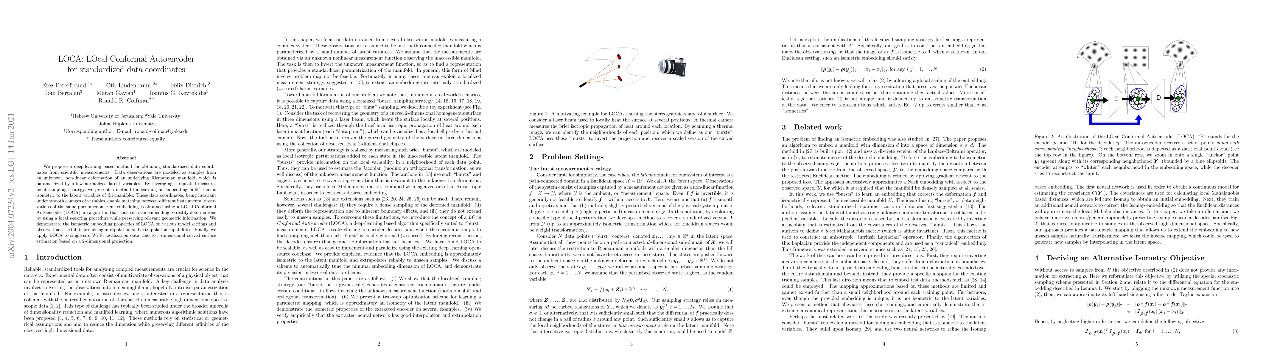Thumbnail for LOCA: LOcal Conformal Autoencoder for standardized data coordinates