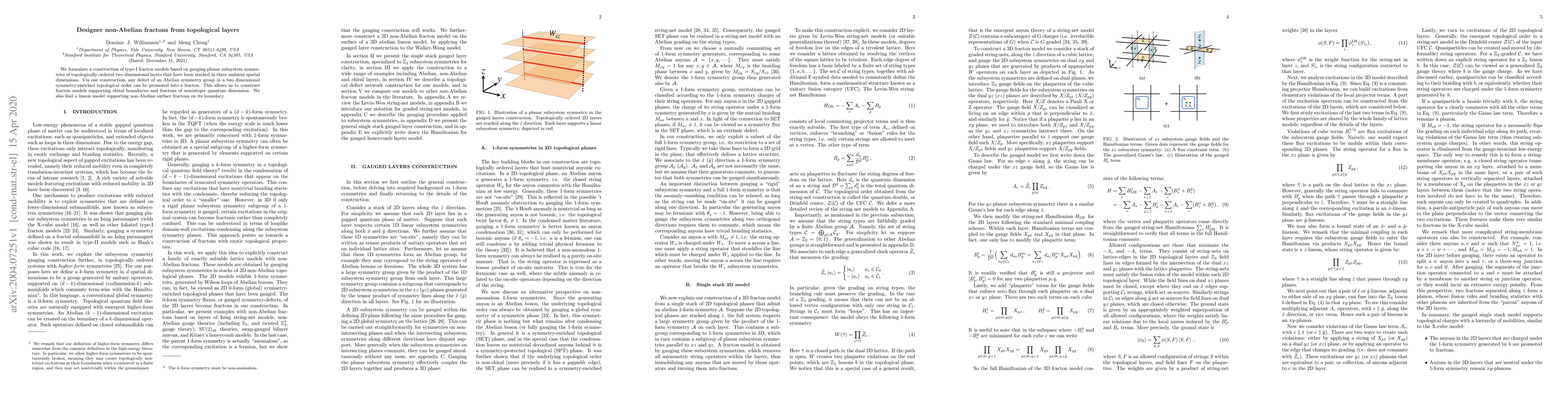 Thumbnail for Designer non-Abelian fractons from topological layers