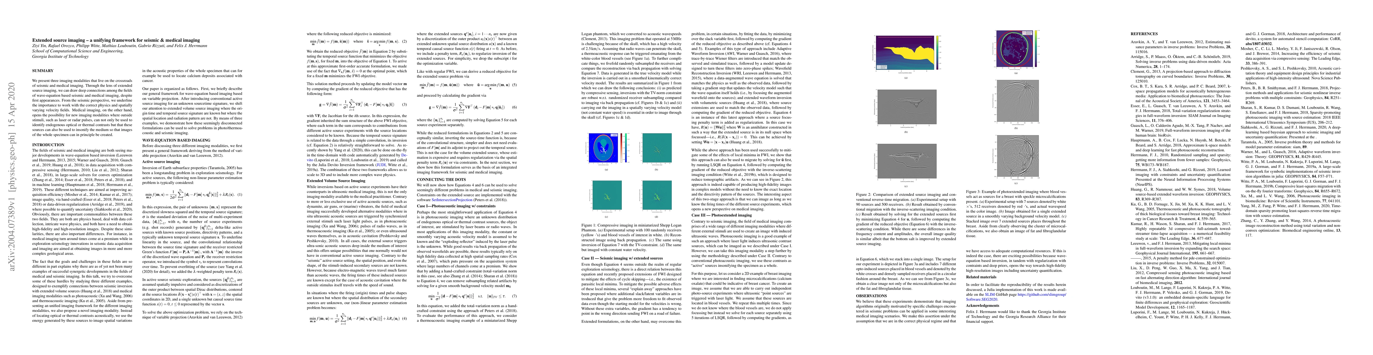 Thumbnail for Extended source imaging, a unifying framework for seismic & medical
  imaging