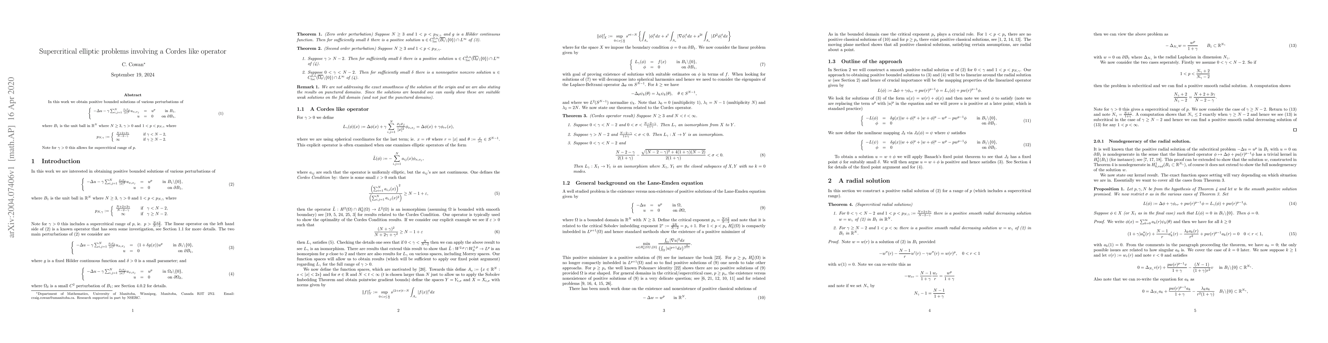 Thumbnail for Supercritical elliptic problems involving a Cordes like operator