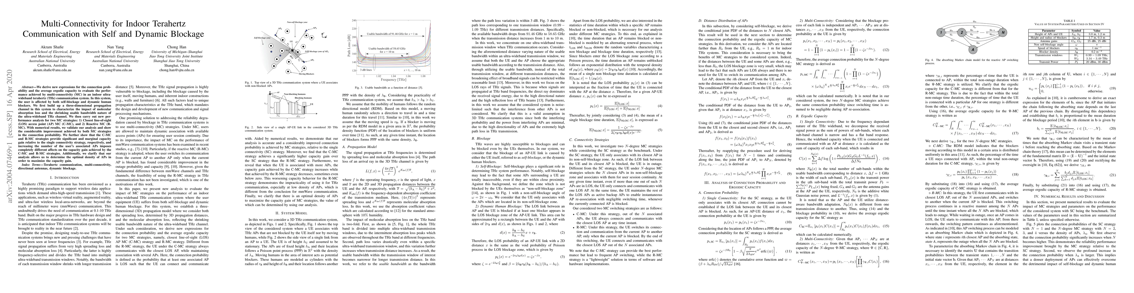 Thumbnail for Multi-Connectivity for Indoor Terahertz Communication with Self and
  Dynamic Blockage