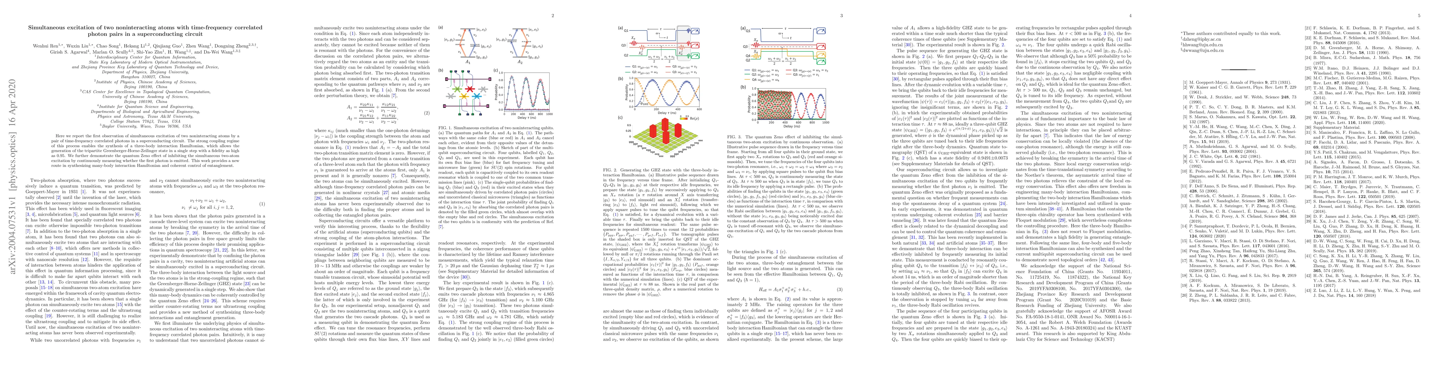 Thumbnail for Simultaneous excitation of two noninteracting atoms with time-frequency
  correlated photon pairs in a superconducting circuit