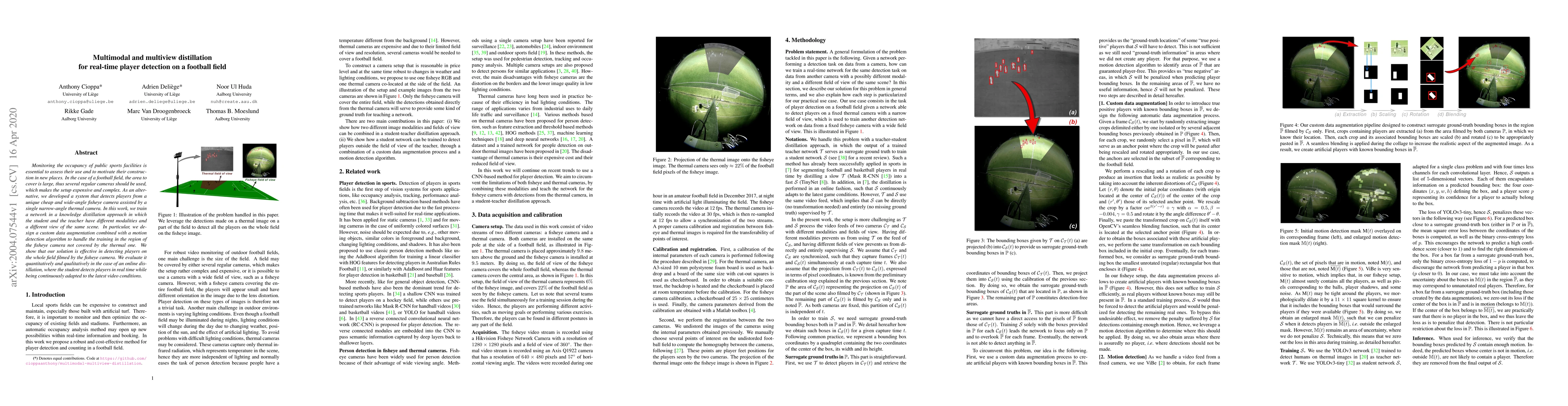 Thumbnail for Multimodal and multiview distillation for real-time player detection on
  a football field