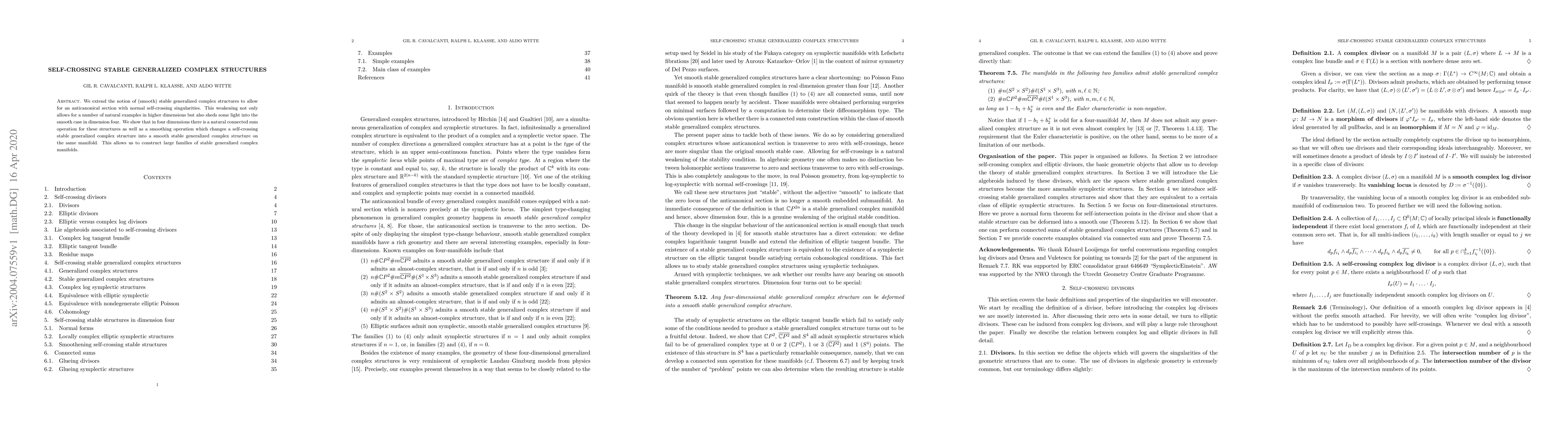 Thumbnail for Self-crossing stable generalized complex structures