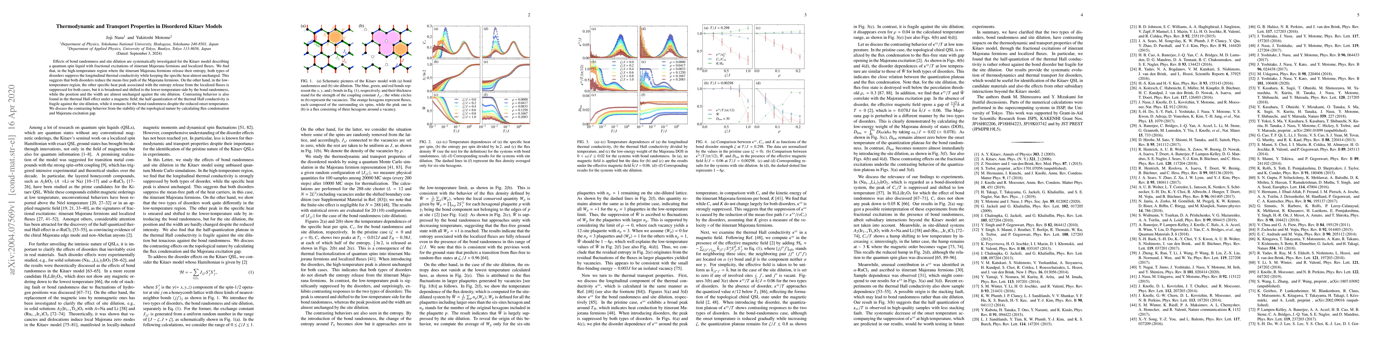 Thumbnail for Thermodynamic and Transport Properties in Disordered Kitaev Models