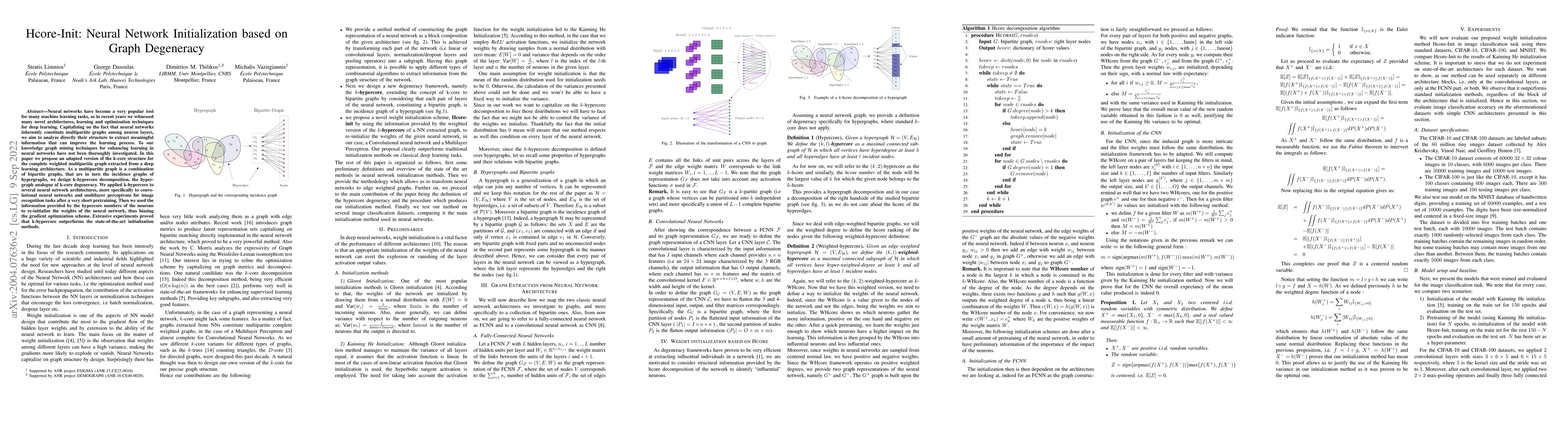 Thumbnail for Hcore-Init: Neural Network Initialization based on Graph Degeneracy