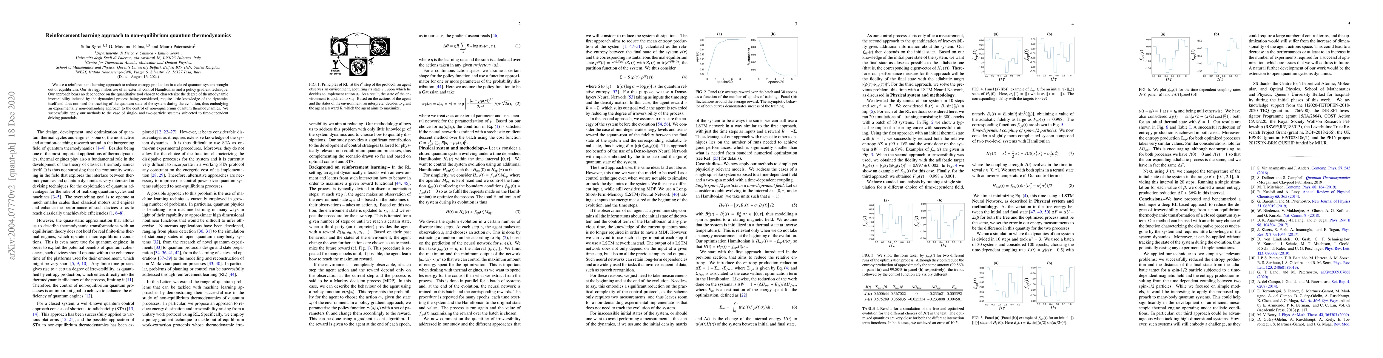Thumbnail for Reinforcement learning approach to non-equilibrium quantum
  thermodynamics