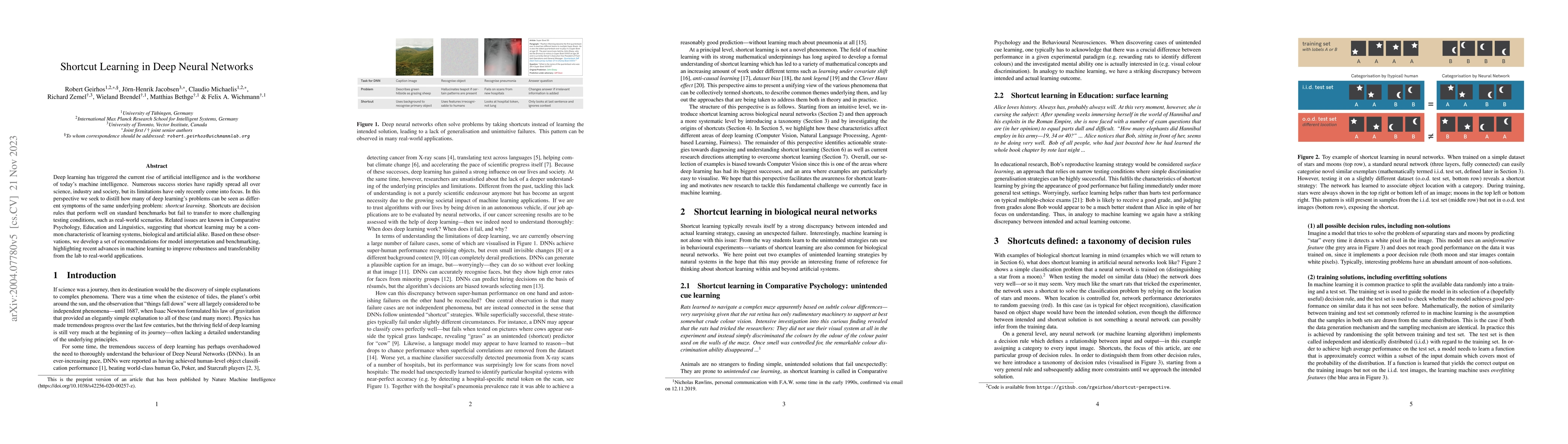 Thumbnail for Shortcut Learning in Deep Neural Networks