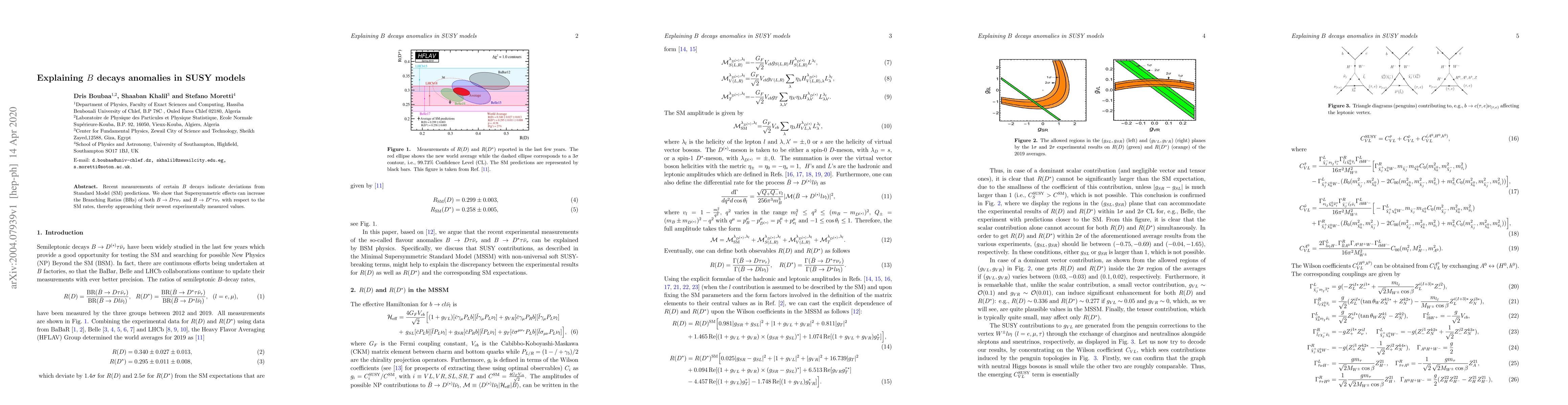 Thumbnail for Explaining B decays anomalies in SUSY models