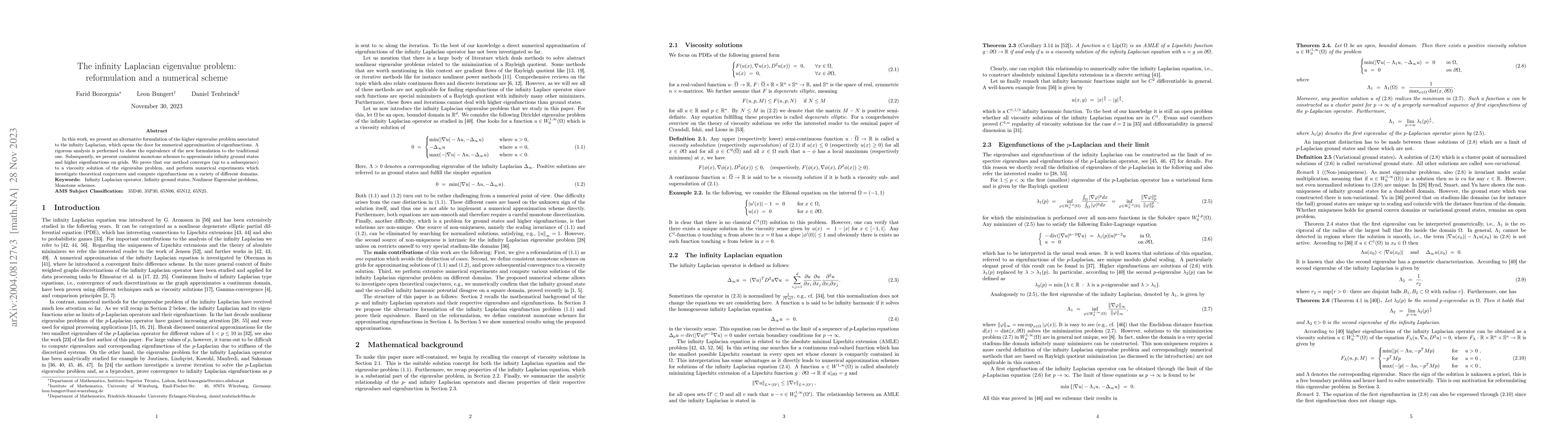 Thumbnail for The Infinity Laplacian eigenvalue problem: reformulation and a numerical
  scheme