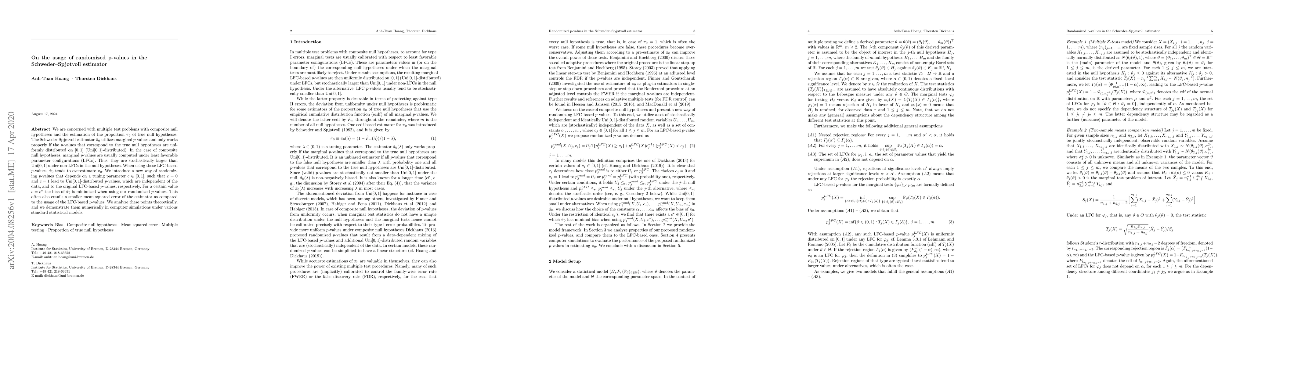 Thumbnail for On the usage of randomized p-values in the Schweder-Spjotvoll estimator