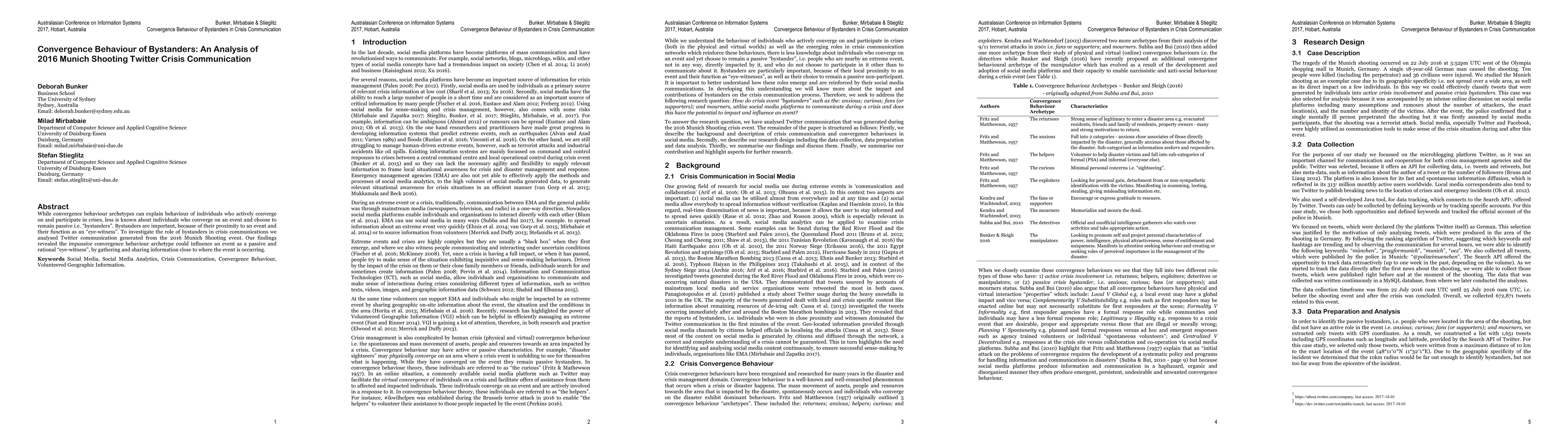 Thumbnail for Convergence Behaviour of Bystanders: An Analysis of 2016 Munich Shooting
  Twitter Crisis Communication
