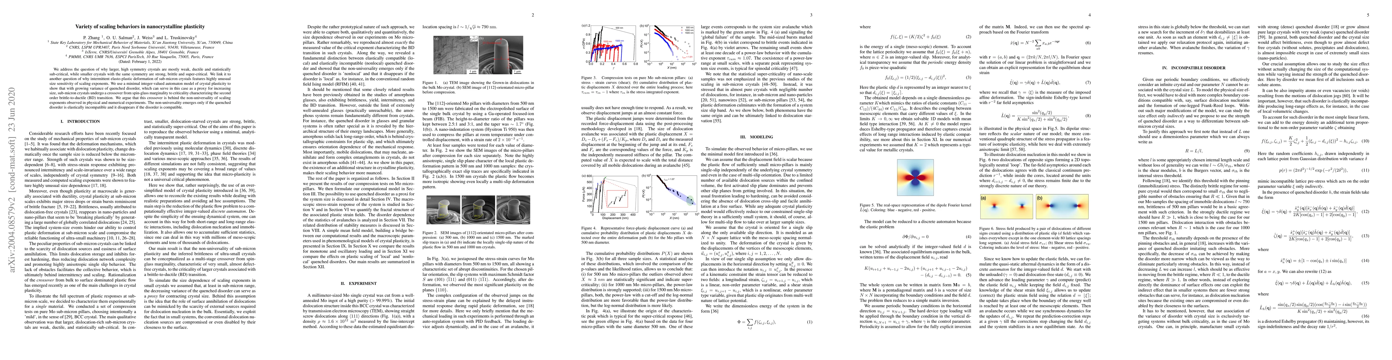 Thumbnail for Variety of scaling behaviors in nanocrystalline plasticity